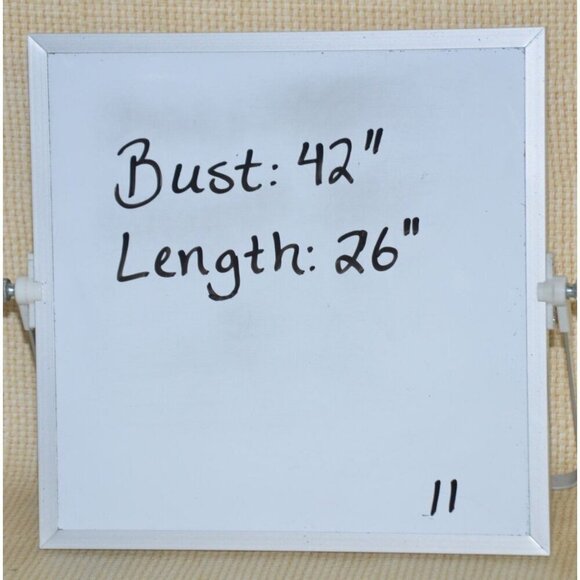 Vintage Koret Ladies L Blue Wool Blend Cardigan Vest Sweater Embroidered Floral - Picture 11 of 11